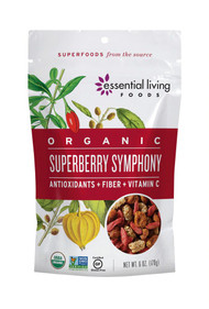 3 PACK of Essential Living Foods Organic Superberry Symphony Trail Mix -- 6 oz
