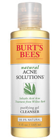 3 PACK of Burts Bees Natural Acne Solutions Purifying Gel Cleanser Face Wash for Oily Skin -- 5 fl oz