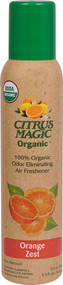 3 PACK of Citrus Magic Organic Spray Air Freshener Orange Zest -- 2.5 fl oz