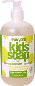 3 PACK of EO Essential Oil Products Everyone Kids Soap 3in1 Tropical Coconut Twist -- 16 fl oz