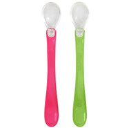 3 PACK of Green Sprouts Baby Care Feeding Spoons 2 Pack Pink 6-12 months -- 1 Pack