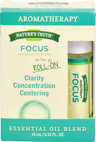 3 PACK of Natures Truth Roll On Essential Oil Blend Focus -- 0.33 fl oz