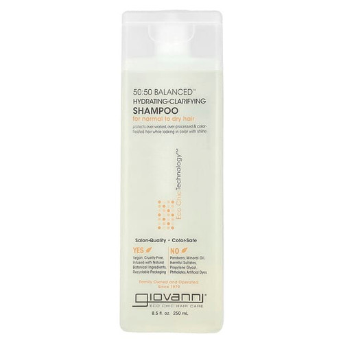 <img alt="Giovanni, 50-50 Balanced, Hydrating-Clarifying Shampoo, For Normal to Dry Hair, 8.5 fl oz (250 ml)" title="Giovanni, 50-50 Balanced, Hydrating-Clarifying Shampoo, For Normal to Dry Hair, 8.5 fl oz (250 ml),716237030085"