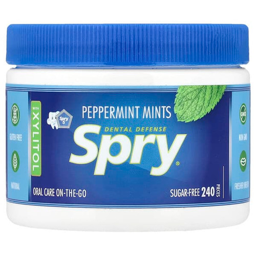 <img alt="Xlear, Spry, Peppermint Mints, 240 Pieces, (144 g)" title="Xlear, Spry, Peppermint Mints, 240 Pieces, (144 g),700596000070"