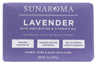 3 PACK of Sunaroma Lavender Body Bar Soap -- 8 oz