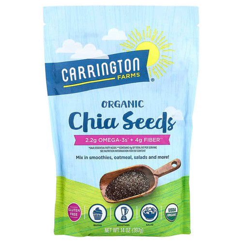 <img alt="Carrington Farms, Organic Chia Seeds, 14 oz (397 g)" title="Carrington Farms, Organic Chia Seeds, 14 oz (397 g),742392757161"