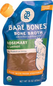 3 PACK of Bare Bones Bone Broth Paleo Rosemary & Lemon -- 16 fl oz