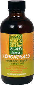 3 PACK of Island Twist Jamaican Black Castor Oil Lemongrass -- 4 fl oz