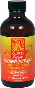 3 PACK of Island Twist Jamaican Black Castor Oil Mango Papaya -- 4 fl oz