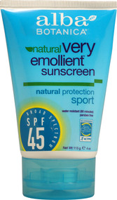 Alba Botanica, Sport Sunscreen, SPF 45, 4 oz (113 g)