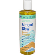 3 PACK of Home Health Almond Glow Body Lotion Massage Oil Coconut -- 8 fl oz