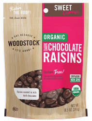 3 PACK of Woodstock Organic Dark Chocolate Raisins -- 8.5 oz