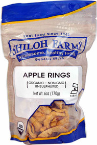 3 PACK of Shiloh Farms Organic Apple Rings -- 6 oz