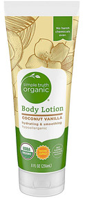 3 PACK of Simple Truth Organic Body Lotion Coconut Vanilla -- 8 fl oz