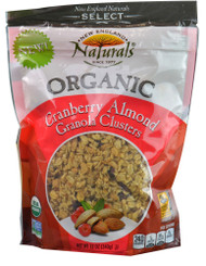 3 PACK of New England Naturals Organic Granola Clusters Cranberry Almond -- 12 oz