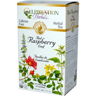 3 PACK of Celebration Herbals Organic Red Raspberry Leaf Tea Caffeine Free -- 24 Tea Bags