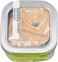 3 PACK of Spicely Organics Ginger Ground Tin -- 2.7 oz