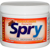 3 PACK of Xlear Spry Dental Defense Gum Sugar Free Cinnamon -- 100 Pieces