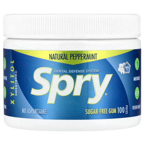 <img alt="Xlear, Spry, Dental Defense System, Sugar-Free Gum, Natural Peppermint, 100 Pieces" title="Xlear, Spry, Dental Defense System, Sugar-Free Gum, Natural Peppermint, 100 Pieces,700596000117"