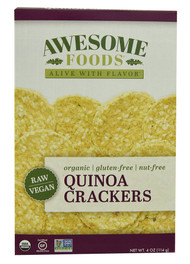 3 PACK of Awesome Foods Organic Quinoa Crackers -- 4 oz