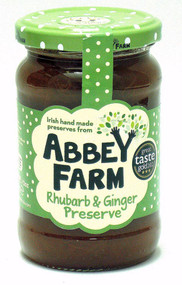 3 PACK of Abbey Farm Rhubarb & Ginger Preserve -- 12 oz