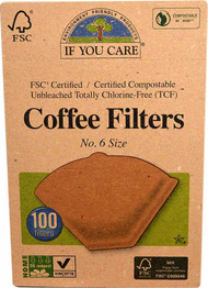 3 PACK of If You Care Coffee Filters No. 6 Size Unbleached & Chlorine-Free -- 100 Filters