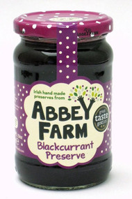 3 PACK of Abbey Farm Blackcurrant Preserve -- 12 oz