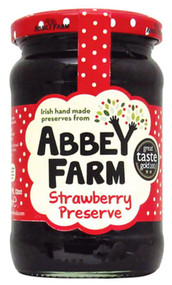 3 PACK of Abbey Farm Strawberry Preserve -- 12 oz