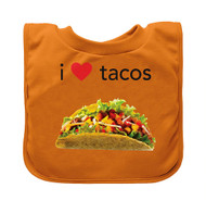 3 PACK of Green Sprouts Pull-Over Food Bib Orange Tacos-9/18mo -- 1 Unit