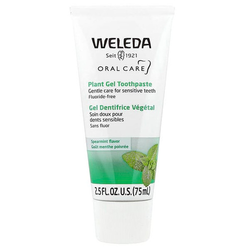 <img alt="Weleda, Oral Care, Plant Gel Toothpaste, Fluoride Free, Spearmint, 2.5 fl oz (75 ml)" title="Weleda, Oral Care, Plant Gel Toothpaste, Fluoride Free, Spearmint, 2.5 fl oz (75 ml),4001638098045"