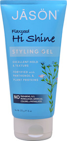 3 PACK of Jason Natural, Styling Gel, Flaxseed Hi Shine, 6 oz (170 g)