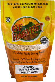 3 PACK of GF Harvest Organic Old Fashioned Rolled Oats -- 20 oz