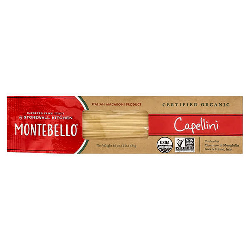 <img alt="Montebello, Organic Capellini, 16 oz (454 g)" title="Montebello, Organic Capellini, 16 oz (454 g),015532101040"