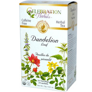 3 PACK of Celebration Herbals Organic Dandelion Leaf Tea Caffeine Free -- 24 Herbal Tea Bags