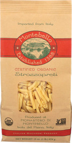 3 PACK of Montebello Organic Pasta Strozzapreti -- 16 oz