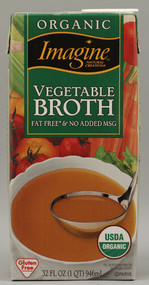 3 PACK of Imagine Foods Organic Vegetable Broth -- 32 fl oz
