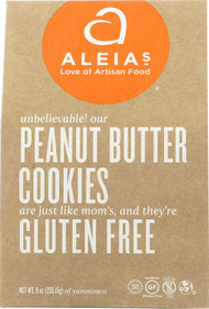 3 PACK of Aleias Cookies Gluten Free Peanut Butter -- 9 oz