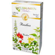 3 PACK of Celebration Herbals Organic Red Rooibos Tea Caffeine Free -- 24 Tea Bags