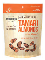 3 PACK of Woodstock Tamari Almonds -- 7.5 oz