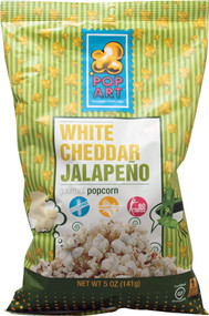 3 PACK of Pop Art Gourmet Popcorn White Cheddar Jalapeno -- 5 oz