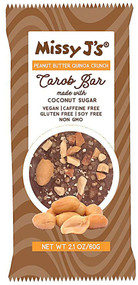 3 PACK of Missy Js Carob Bar Vegan Gluten Free Peanut Butter Quinoa Crunch -- 2.1 oz