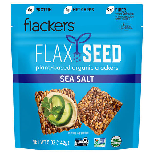 <img alt="Flackers, Flax Seed Crackers, Sea Salt, 5 oz (142 g)" title="Flackers, Flax Seed Crackers, Sea Salt, 5 oz (142 g),893615002091"
