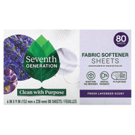 <img alt="Seventh Generation, Fabric Softener Sheets, Fresh Lavender, 80 Sheets" title="Seventh Generation, Fabric Softener Sheets, Fresh Lavender, 80 Sheets,732913227884"