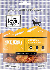 3 PACK of I and Love and You Nice Jerky Bites Chicken & Duck -- 4 oz