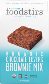 3 PACK of Foodstirs Organic Chocolate Lovers Brownie Mix -- 13.9 oz