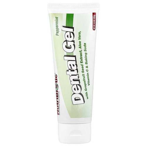 <img alt="NutriBiotic, Dental Gel, Peppermint, 4.5 oz (128 g)" title="NutriBiotic, Dental Gel, Peppermint, 4.5 oz (128 g),728177010300"