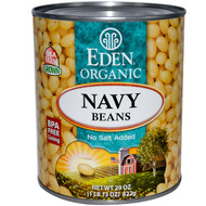 3 PACK of Eden Foods Organic Navy Beans -- 29 oz