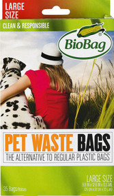 3 PACK of Biobag Pet Waste Bags Large -- 35 Bags