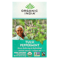 <img alt="Organic India, Tulsi Peppermint Tea, Caffeine Free, 18 Infusion Bags, 1.08 oz (30.6 g)" title="Organic India, Tulsi Peppermint Tea, Caffeine Free, 18 Infusion Bags, 1.08 oz (30.6 g),801541500123"
