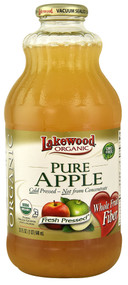 3 PACK of Lakewood Organic Pure Juice Fresh Pressed Unfiltered Apple -- 32 fl oz
